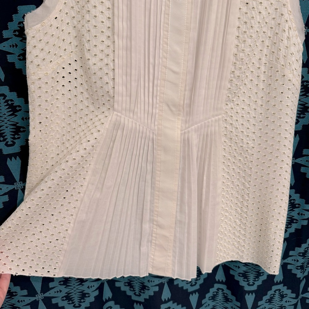 Tory Burch White Sleeveless Blouse - Picture 5 of 14